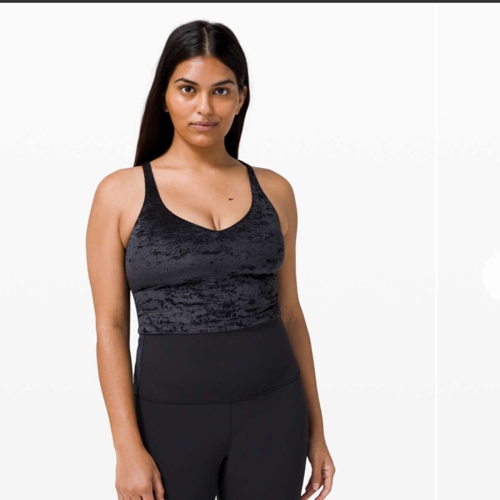 Lululemon Align Crushed Velvet Black Tank Size 4